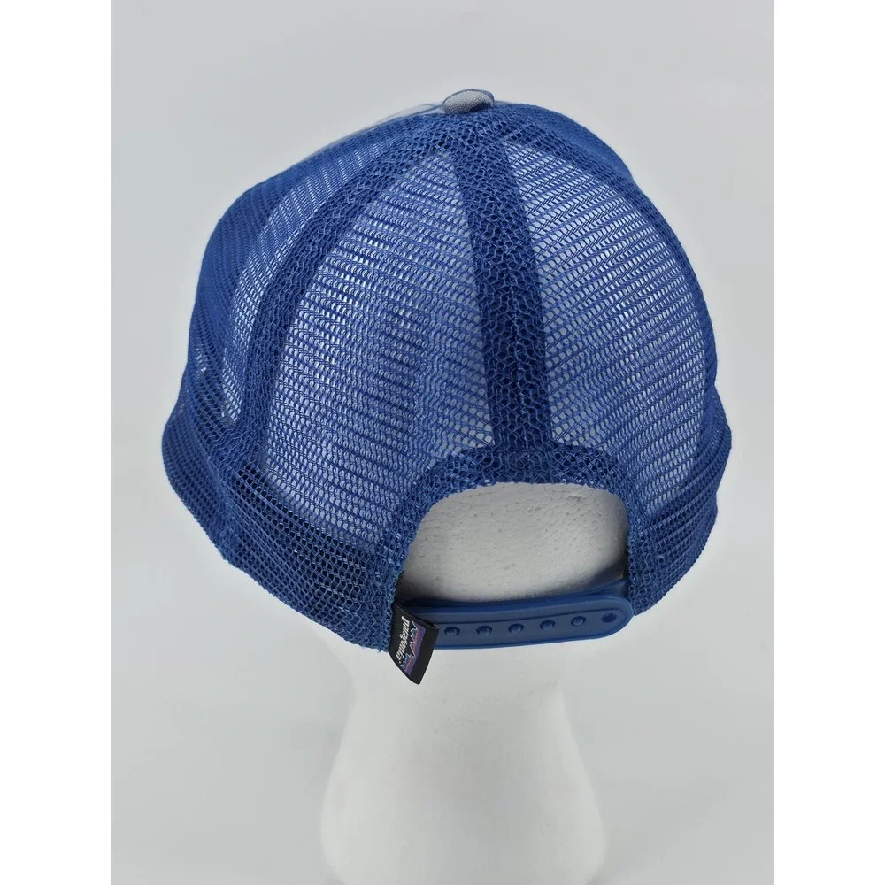 Patagonia Trucker Hat Blue Camo Snapback Mesh Cap Hat Size: All